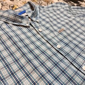 Columbia Sportswear Plaid Short Sleeve Button Down Shirt Regular‎ Fit Mens Large
